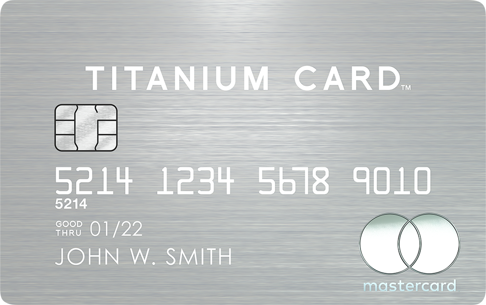 a credit card with a silver background