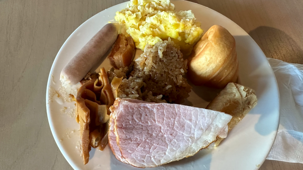 a plate of food on a table